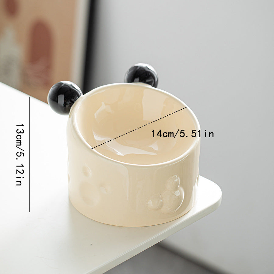 JMT-129034 Elevated Ceramic Pet Bowl Set with Neck Protection for Cats and Dogs, Anti-Spill Design