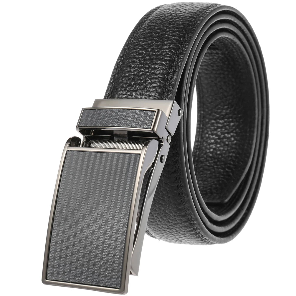 JMT-129610 Men's Leather Belt with Automatic Buckle – Model LY33-0222-5