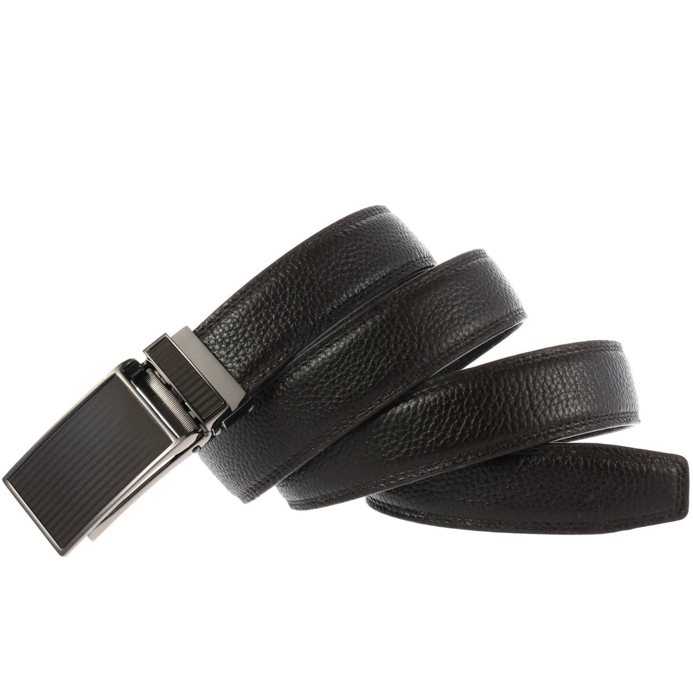JMT-129610 Men's Leather Belt with Automatic Buckle – Model LY33-0222-5