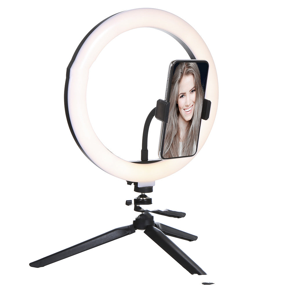 JMT-129866 Desktop Tripod with Fill Light for iPhone - Adjustable Brightness, ABS Material, 5V Power