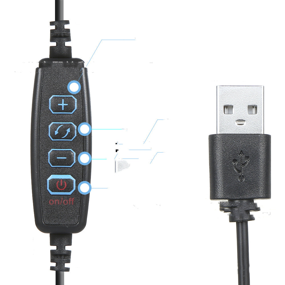 JMT-129866 Desktop Tripod with Fill Light for iPhone - Adjustable Brightness, ABS Material, 5V Power