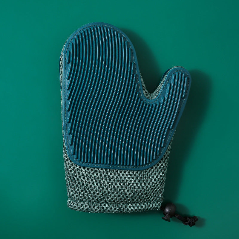 JMT-130250 2-in-1 Floating Pet Grooming Gloves for Dog and Cat Hair Removal and Bath Massage - Blue, Pink, Green