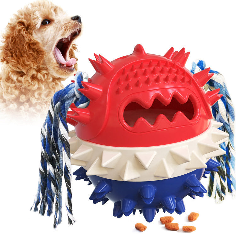 JMT-130314 Durable TPR Dog Toys with Suction Cup and Jumping Vocal Ball - Multiple Colors Available