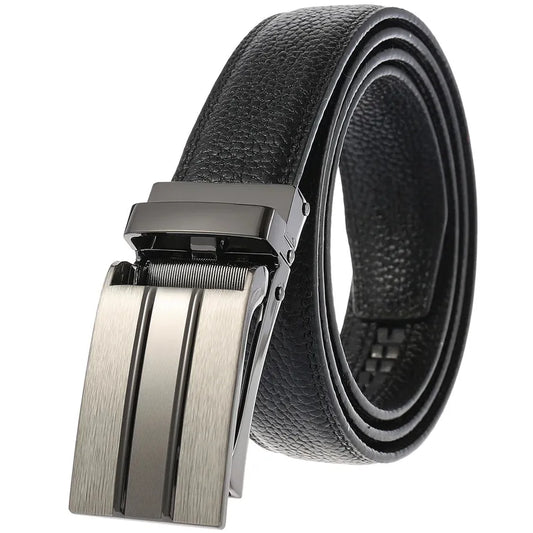 JMT-130762 Genuine Leather Automatic Buckle Belt for Versatile Styling and Comfort
