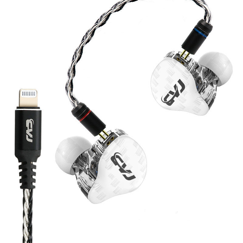 JMT-131146 Lightning Interface Ring Iron HiFi In-Ear Headphones with Silicone Sleeves and Storage Bag