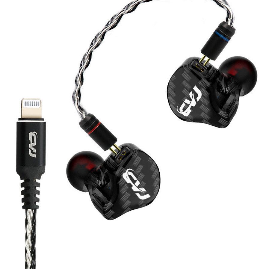 JMT-131146 Lightning Interface Ring Iron HiFi In-Ear Headphones with Silicone Sleeves and Storage Bag