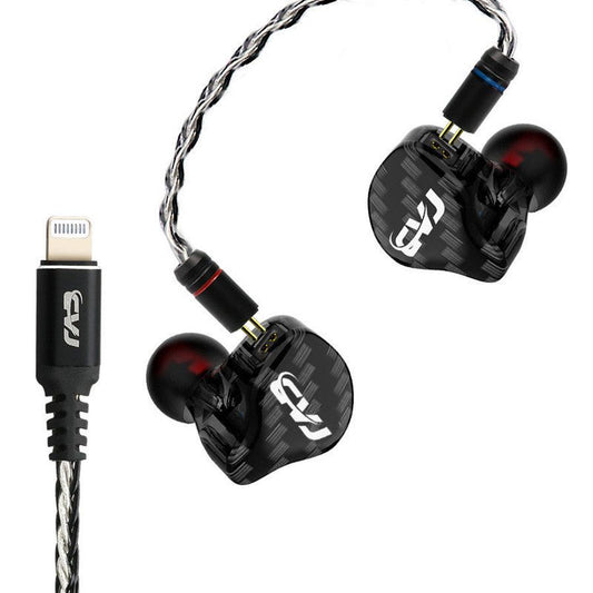 JMT-131146 Lightning Interface Ring Iron HiFi In-Ear Headphones with Silicone Sleeves and Storage Bag