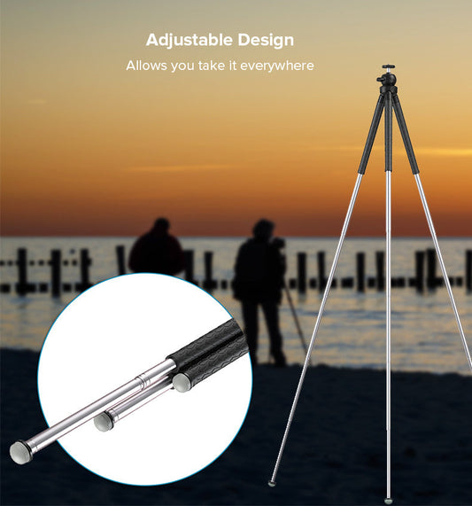 JMT-132170 Adjustable Tripod for iPhone with 7 Sections, High Elastic Rubber, 110CM Max Height, Anti-Skid Design