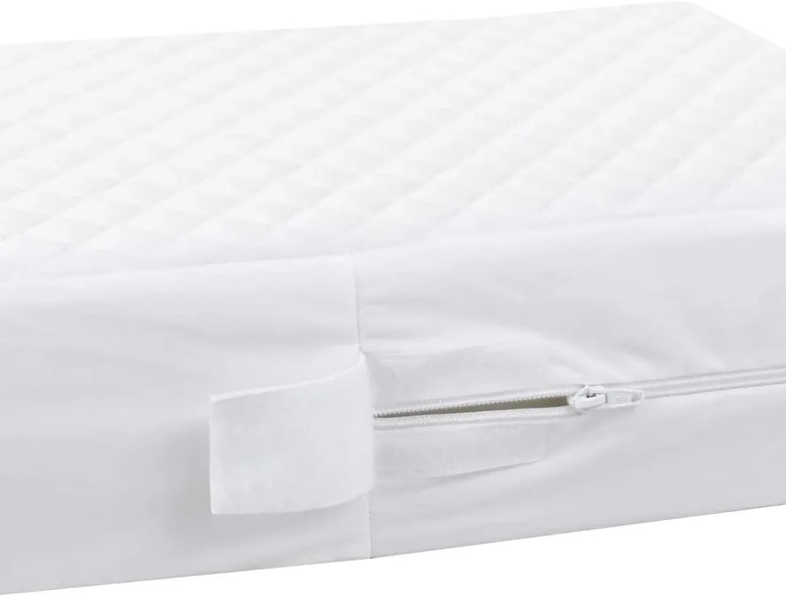 JMT-132234 Waterproof Bamboo Terry Quilted Crib Mattress Protector with Zipper Closure
