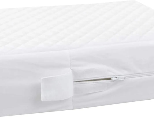 JMT-132234 Waterproof Bamboo Terry Quilted Crib Mattress Protector with Zipper Closure