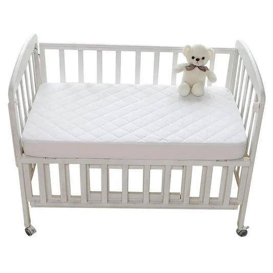 JMT-132234 Waterproof Bamboo Terry Quilted Crib Mattress Protector with Zipper Closure