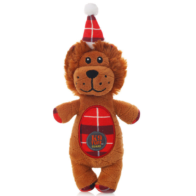 JMT-132298 Interactive Plush Dog Toy - Teeth Resistant, Vocal Sounds, Various Designs (Lion, Cow, Old Man, Elk) 24*10cm, 52g