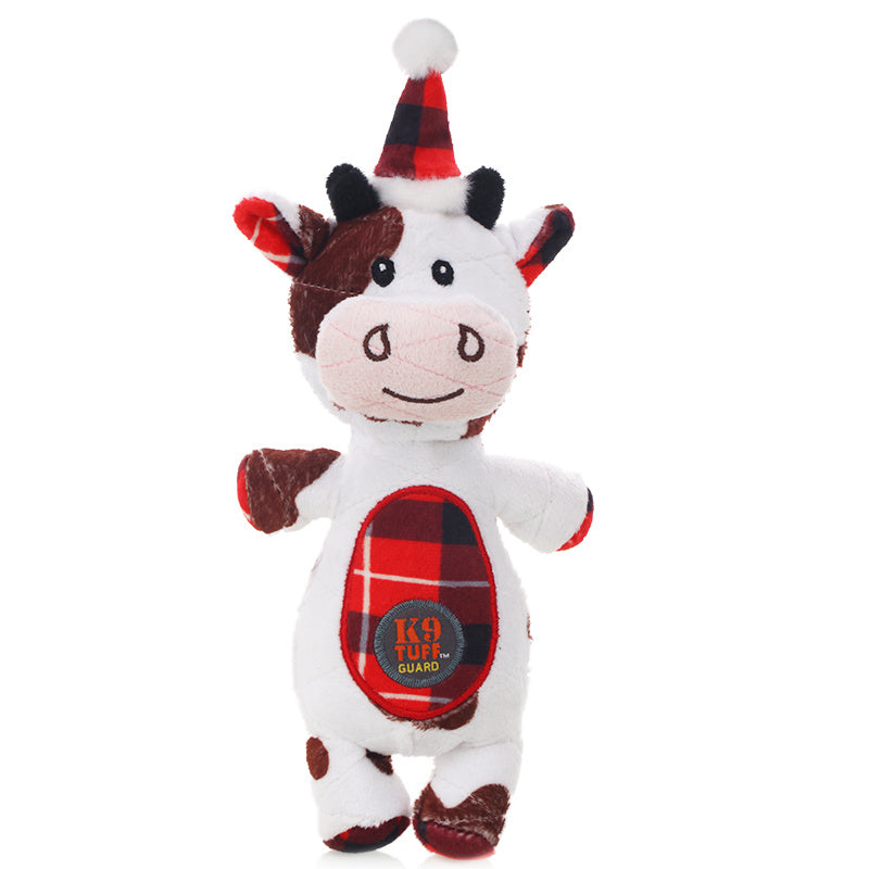 JMT-132298 Interactive Plush Dog Toy - Teeth Resistant, Vocal Sounds, Various Designs (Lion, Cow, Old Man, Elk) 24*10cm, 52g