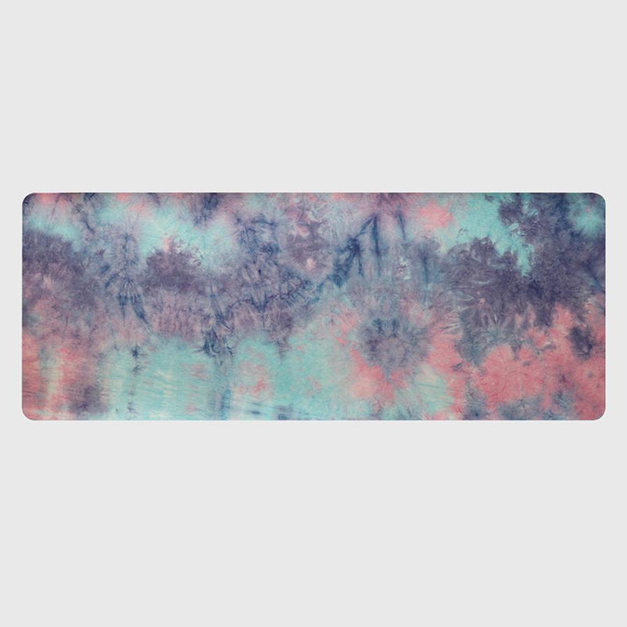 JMT-132362 Tie-Dyed Natural Rubber Suede Yoga Mat with Sublimation Transfer Design