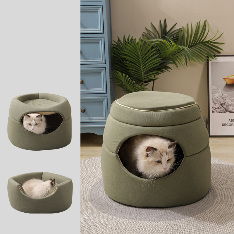 JMT-132618 Multi-Functional Dog and Cat Kennel for All Seasons - Tree Hole Design, Warm and Cozy, Size 45x33x37 cm