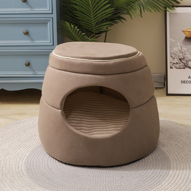 JMT-132618 Multi-Functional Dog and Cat Kennel for All Seasons - Tree Hole Design, Warm and Cozy, Size 45x33x37 cm