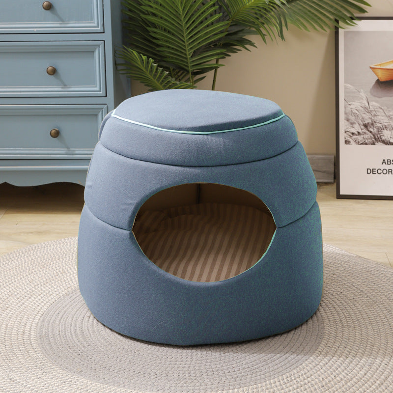 JMT-132618 Multi-Functional Dog and Cat Kennel for All Seasons - Tree Hole Design, Warm and Cozy, Size 45x33x37 cm