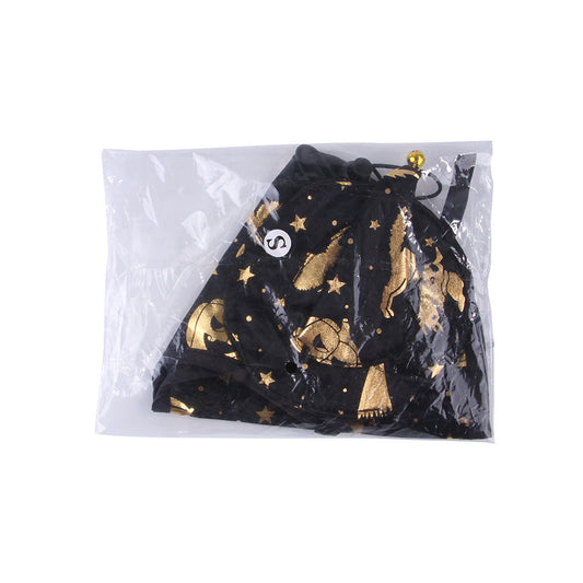 JMT-132938 Halloween Wizard Cloak and Hat Set for Pets - Suitable for Dogs and Cats, Various Sizes Available