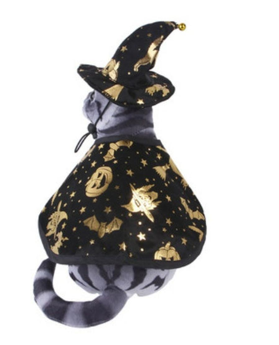 JMT-132938 Halloween Wizard Cloak and Hat Set for Pets - Suitable for Dogs and Cats, Various Sizes Available