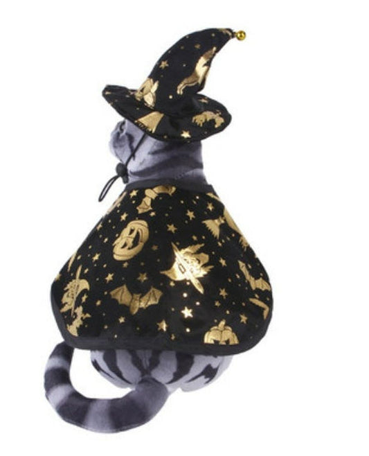 JMT-132938 Halloween Wizard Cloak and Hat Set for Pets - Suitable for Dogs and Cats, Various Sizes Available