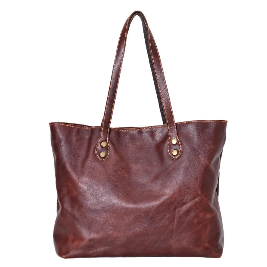 JMT-133002 Custom Vintage Genuine Leather Tote Bag for All Seasons