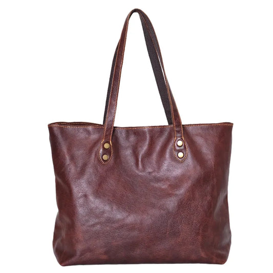 JMT-133002 Custom Vintage Genuine Leather Tote Bag for All Seasons