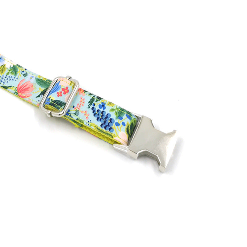 JMT-133130 Durable Yellow Polyester Dog Leash and Collar Set for Medium to Large Dogs