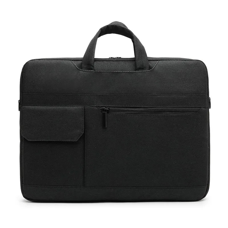 JMT-133130 Portable Black Laptop Tote Bag for Men and Women, Ideal for Business and Daily Use