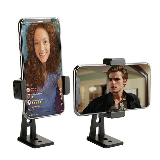 JMT-133322 360-Degree Adjustable Metal Phone Holder with Quick Release - Aluminum Alloy Design