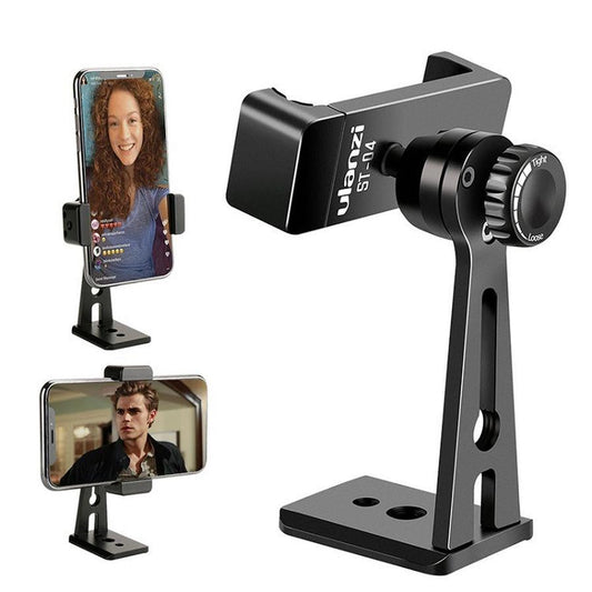 JMT-133322 360-Degree Adjustable Metal Phone Holder with Quick Release - Aluminum Alloy Design