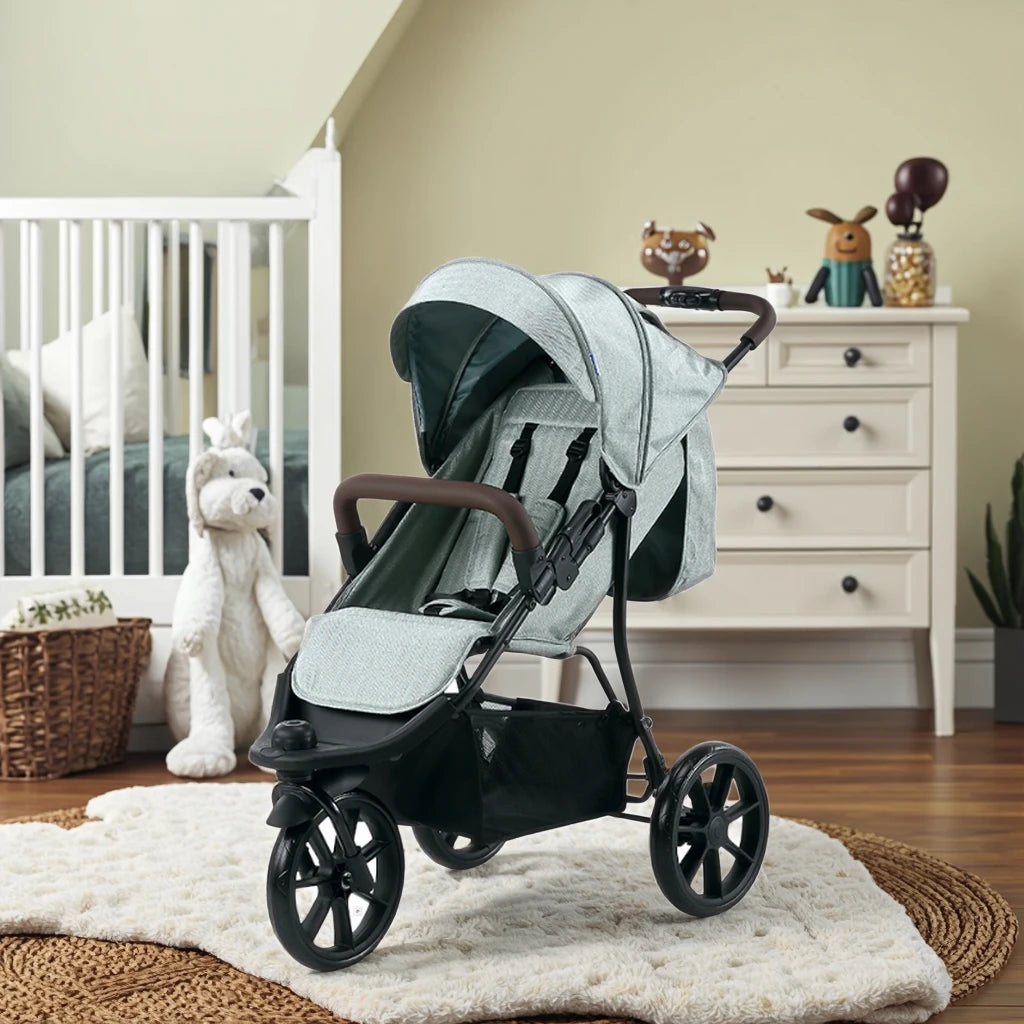 JMT-133322 Luxury Three-Wheel Portable Baby Jogger Stroller for Toddlers and Kids