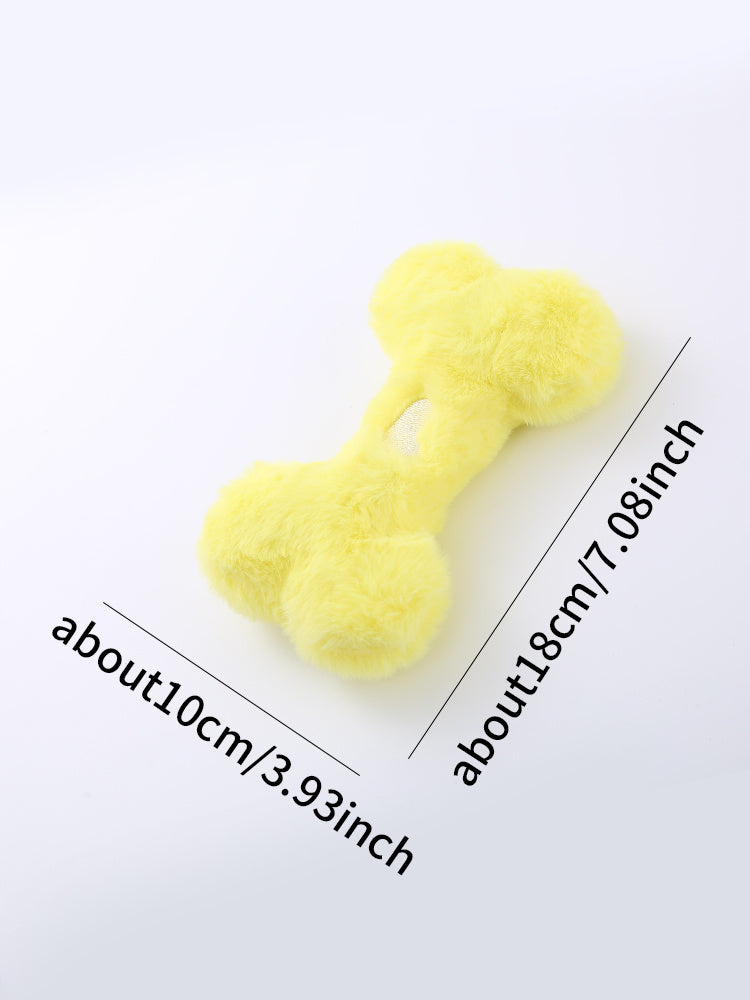 JMT-133450 Interactive Bite-Resistant Love Bone Plush Dog Toy for Teeth Grinding Fun