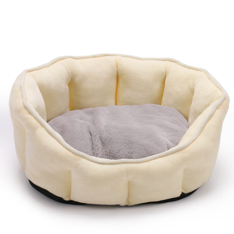 JMT-133770 Cozy Plush Cat Kennel with Hammock - Warm Winter Pet Bed, 46*46*23cm