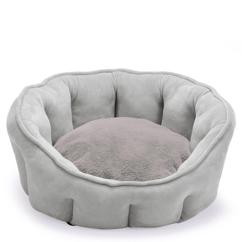 JMT-133770 Cozy Plush Cat Kennel with Hammock - Warm Winter Pet Bed, 46*46*23cm