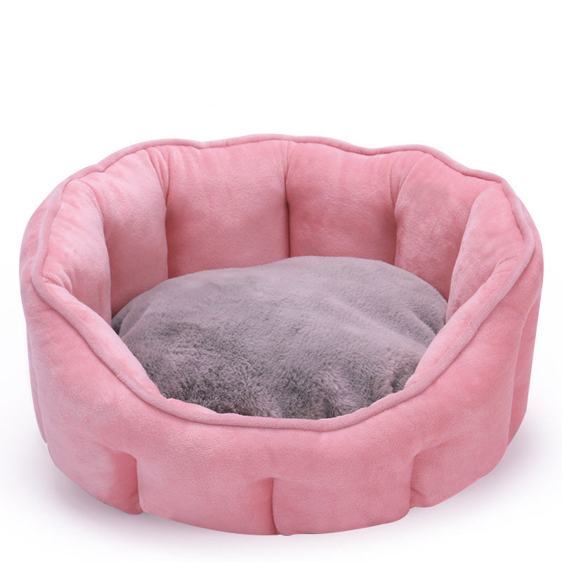 JMT-133770 Cozy Plush Cat Kennel with Hammock - Warm Winter Pet Bed, 46*46*23cm