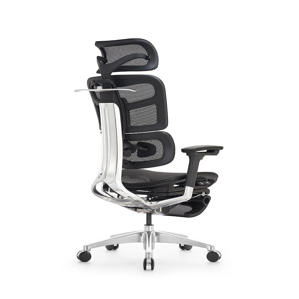 JMT-133770 Ergonomic Office Chair with 4D Armrests and Footrest – Luxury Mesh Swivel Executive Design, BIFMA Certified