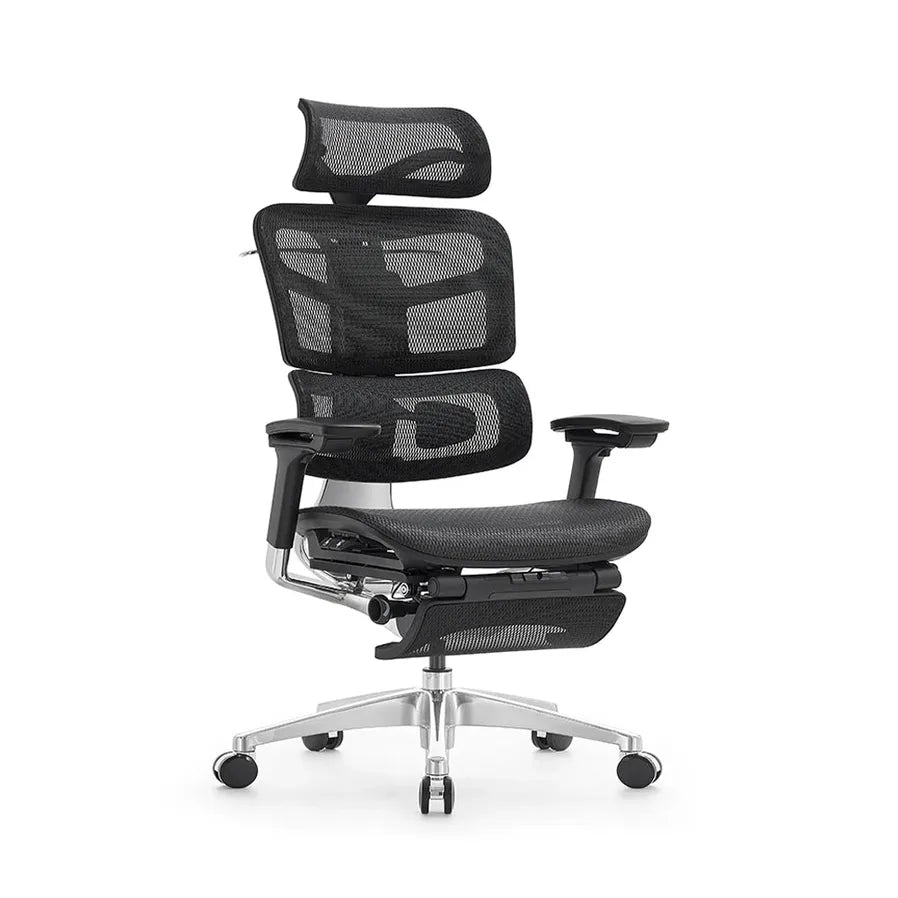 JMT-133770 Ergonomic Office Chair with 4D Armrests and Footrest – Luxury Mesh Swivel Executive Design, BIFMA Certified