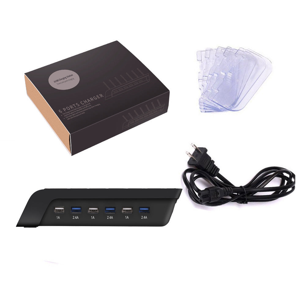 JMT-134090 Six-Port USB Charging Stand with Intelligent Fast Charging and Space-Saving Design