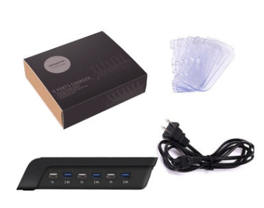 JMT-134090 Six-Port USB Charging Stand with Intelligent Fast Charging and Space-Saving Design