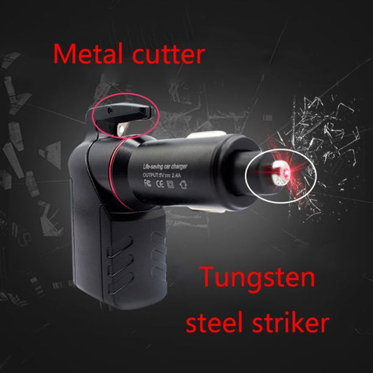 JMT-134154 Emergency Escape Tool for Cars - Fireproof, Compact Window Breaker and Seatbelt Cutter