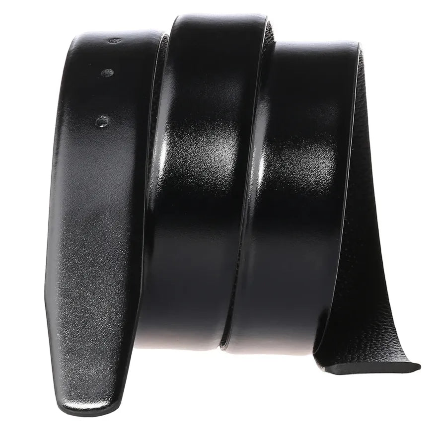 JMT-134218 Men's Black Denim Pattern Pin Buckle Perforated Belt Model LY34-391