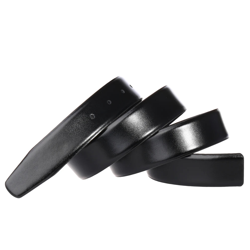 JMT-134218 Men's Black Denim Pattern Pin Buckle Perforated Belt Model LY34-391