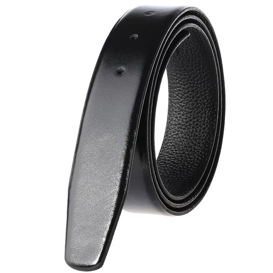 JMT-134218 Men's Black Denim Pattern Pin Buckle Perforated Belt Model LY34-391