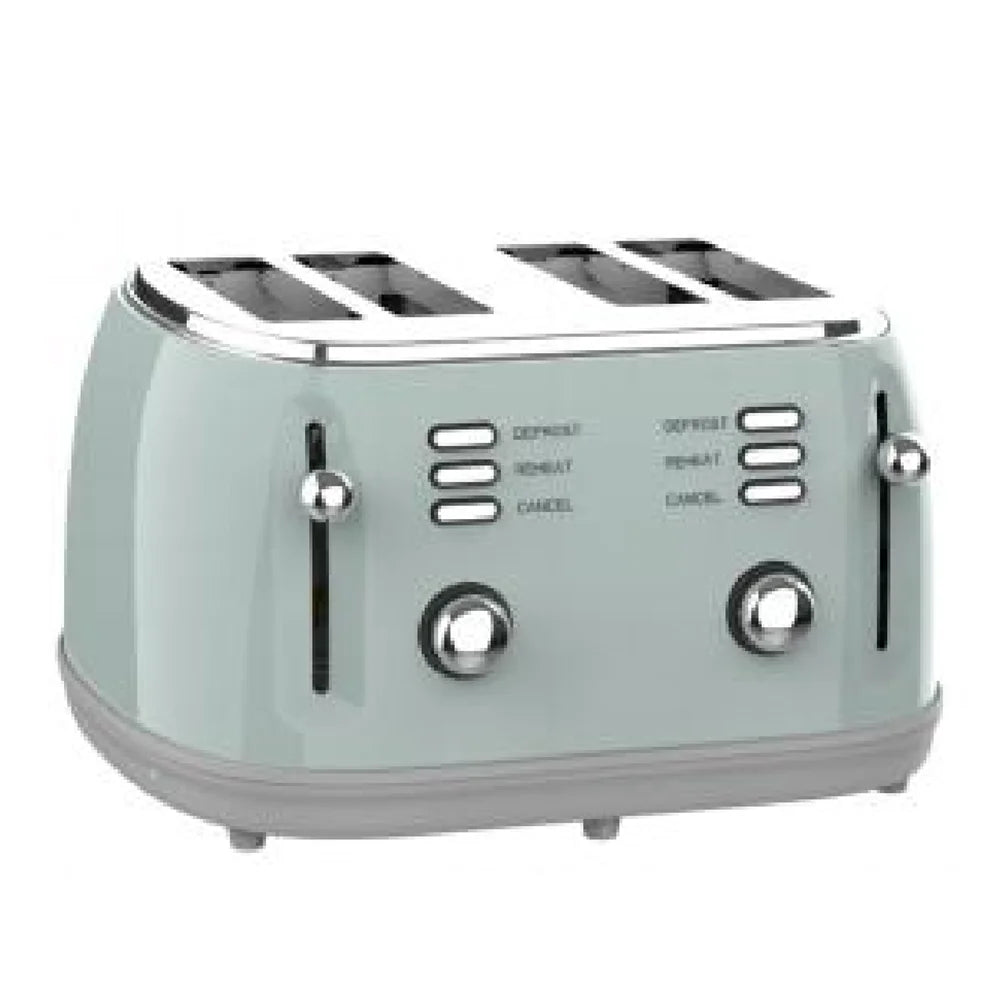 JMT-134282 Stainless Steel 4-Slice Toaster with Electronic Browning Control and Slide-Out Crumb Tray, Blue