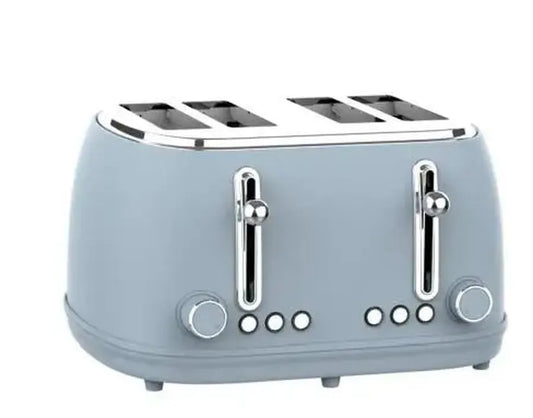 JMT-134282 Stainless Steel 4-Slice Toaster with Electronic Browning Control and Slide-Out Crumb Tray, Blue