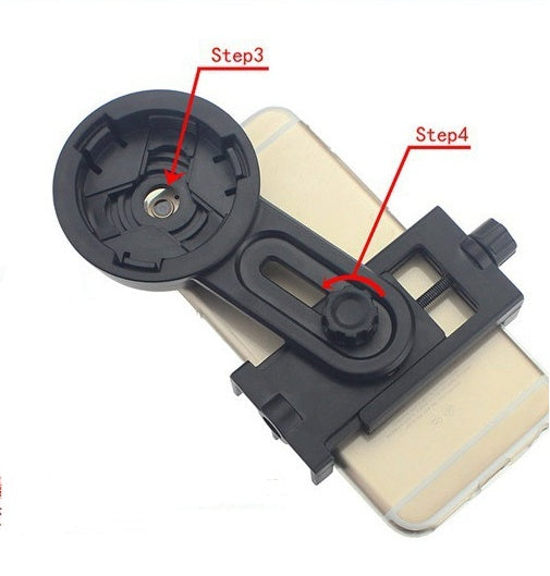 JMT-134474 Retractable Mobile Phone Holder for Telescopes - Fits Eyepiece Diameters 26.4-46.4mm and Phone Widths 56-98mm