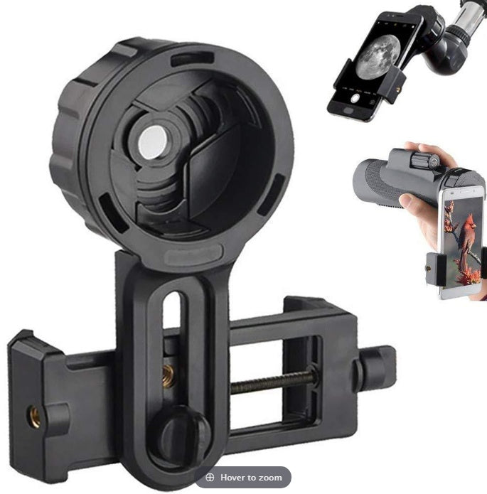 JMT-134474 Retractable Mobile Phone Holder for Telescopes - Fits Eyepiece Diameters 26.4-46.4mm and Phone Widths 56-98mm