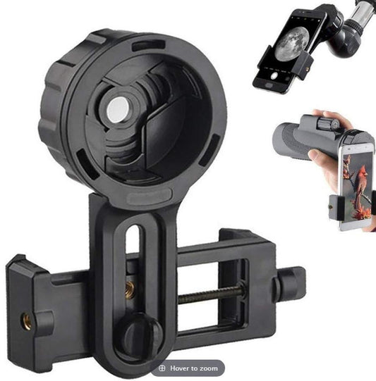 JMT-134474 Retractable Mobile Phone Holder for Telescopes - Fits Eyepiece Diameters 26.4-46.4mm and Phone Widths 56-98mm