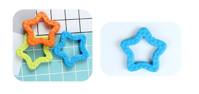 JMT-134602 Rubber Star Molar Stick for Dogs and Cats - Durable Tooth Grinding Toy