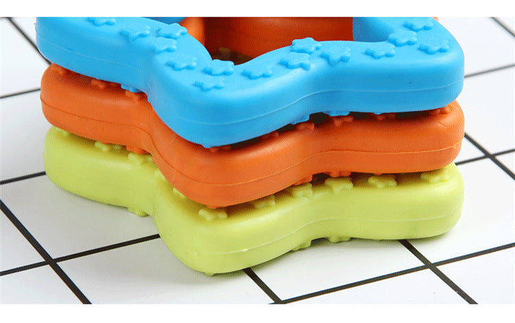 JMT-134602 Rubber Star Molar Stick for Dogs and Cats - Durable Tooth Grinding Toy